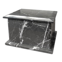 Load image into Gallery viewer, Large/Adult 200 Cubic Inches Cisco Black Stone Funeral Cremation Urn for Ashes
