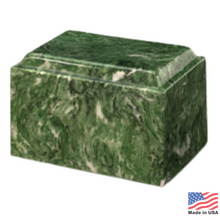 Load image into Gallery viewer, Large/Adult 225 Cubic Inches Guardian Emerald Stone Funeral Cremation Urn for Ashes
