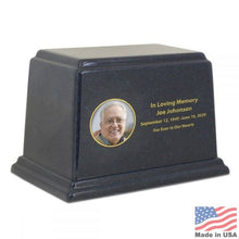 Load image into Gallery viewer, Large/Adult 300 Cubic Inches Life Treasured Blue Stone Funeral Cremation Urn for Ashes
