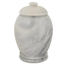 Load image into Gallery viewer, Large/Adult 220 Cubic Inches Reverence Gray Stone Funeral Cremation Urn for Ashes
