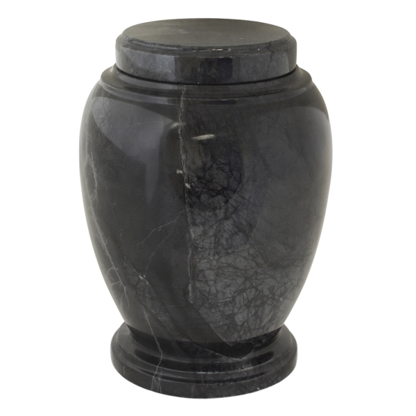 Large/Adult 220 Cubic Inches Sentinel Black Stone Funeral Cremation Urn for Ashes