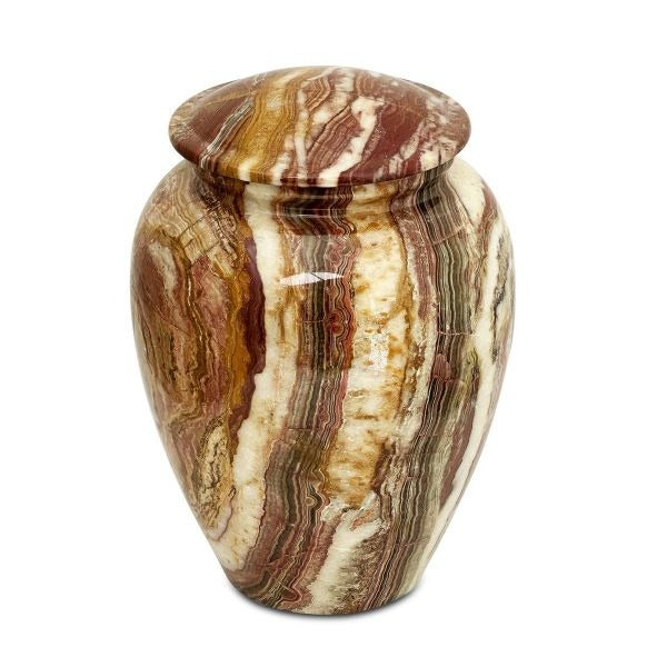 Medium Serene Stone Funeral Cremation Urn for Ashes