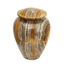 Load image into Gallery viewer, Large/Adult 220 Cubic Inches Serene Stone Funeral Cremation Urn for Ashes
