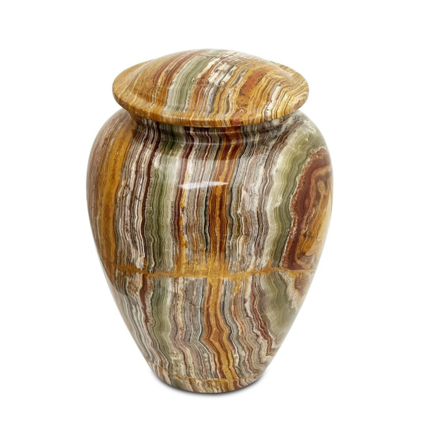 Large/Adult 220 Cubic Inches Serene Stone Funeral Cremation Urn for Ashes