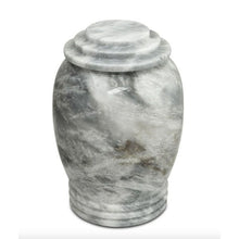 Load image into Gallery viewer, Large/Adult 220 Cubic Inches Vigil Gray Stone Funeral Cremation Urn for Ashes
