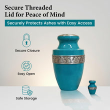 Load image into Gallery viewer, At Peace Memorials Tranquility Biscayne Green Keepsake Urn for Ashes
