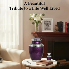 Load image into Gallery viewer, At Peace Memorials Cordoba Dark Purple Adult Urn for Ashes
