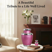 Load image into Gallery viewer, At Peace Memorials Cordoba Pink Urn for Ashes SET
