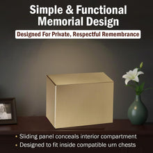 Load image into Gallery viewer, Howard Miller 800-135 (800135) Bronze Chest Insert Funeral Cremation Urn Insert
