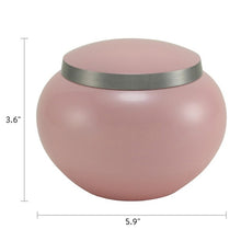 Load image into Gallery viewer, Small/Keepsake Quest Pink, Funeral Cremation Pet Urn, 70 cubic inches
