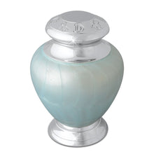 Load image into Gallery viewer, Small/Keepsake 30 Cubic Inches Arcadia Blue Infant Funeral Cremation Urn for Ashes
