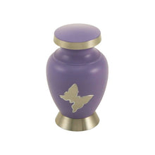 Load image into Gallery viewer, At Peace Memorials Butterfly Mini Keepsake w/ Velvet Bag Cremation Urn, 5 Cubic Inches
