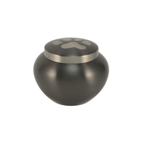 Small/Keepsake Slate/Pewter Brass Quest Cremation Urn, 25 cubic inches