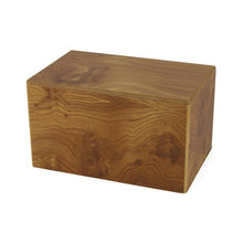 Load image into Gallery viewer, Large Natural Box Funeral Cremation Urn for Ashes, 125 Cubic Inches
