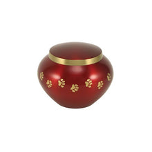 Load image into Gallery viewer, Small/Keepsake Red Brass Quest Funeral Cremation Urn, 25 cubic inches
