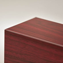 Load image into Gallery viewer, Large Cherry Box Funeral Cremation Urn for Ashes, 125 Cubic Inches
