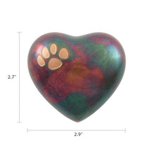 Load image into Gallery viewer, At Peace Memorials Classic Paws Raku Heart Keepsake
