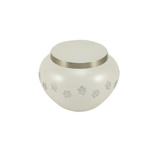Load image into Gallery viewer, Small/Keepsake Pearl Brass Quest Funeral Cremation Urn, 25 cubic inches
