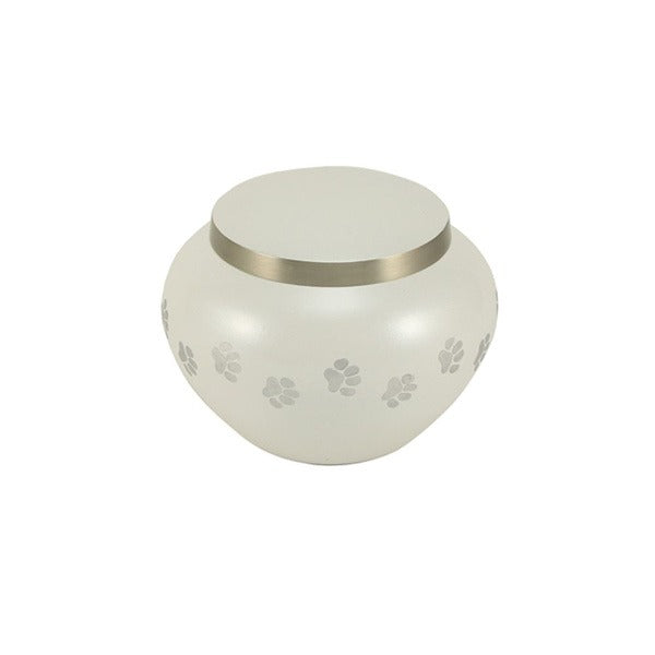 Small/Keepsake Pearl Brass Quest Funeral Cremation Urn, 25 cubic inches