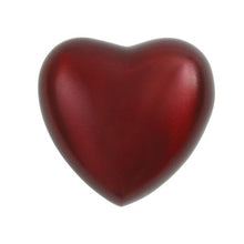 Load image into Gallery viewer, Heart Keepsake Brass Crimson Funeral Cremation Urn for Ashes, 3 Cubic Inches
