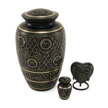 Load image into Gallery viewer, New, Solid Brass Classic Brilliance Keepsake Funeral Cremation Urn, 5 Cubic Inches
