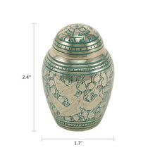 Load image into Gallery viewer, New, Solid Brass Guided Light Keepsake Funeral Cremation Urn,  5 Cubic Inches
