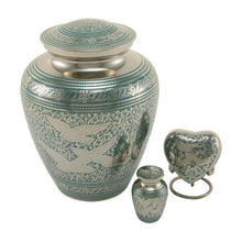 Load image into Gallery viewer, Guided Light Brass Keepsake Funeral Cremation Urn for Ashes, 5 Cubic Inches
