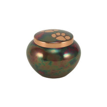Load image into Gallery viewer, Small/Keepsake Copper Brass Quest Cremation Urn, 25 cubic inches
