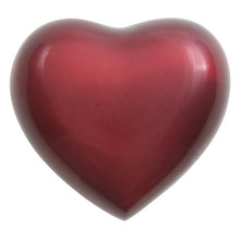 Load image into Gallery viewer, Small/Keepsake Red Brass Arielle Heart Cremation Urn, 20 cubic inches
