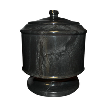 Load image into Gallery viewer, Large 145 Cubic Inch Lasting Tribute Black Colored Ebony Marble Funeral Cremation Pet Urn

