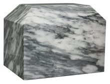 Load image into Gallery viewer, Large/Adult 190 Cubic Inch Summit Cashmere Gray Marble Cremation Urn for Ashes
