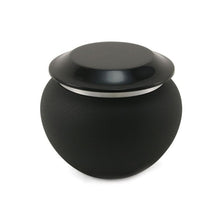 Load image into Gallery viewer, Small/Keepsake Black Pagoda Aluminum Funeral Cremation Urn, 40 Cubic Inches

