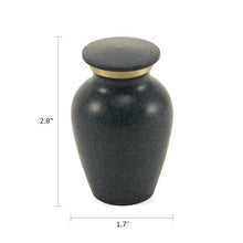 Load image into Gallery viewer, New,Solid Brass MAUS Granite Keepsake Funeral Cremation Urn, 5 Cubic Inches
