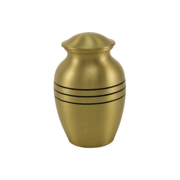 New, Solid Brass Classic Bronze Child/Pet Funeral Cremation Urn, 40 Cubic Inches
