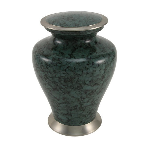 Large Funeral Cremation Urn for ashes, 200 Cubic Inches - Glenwood Gray Marble