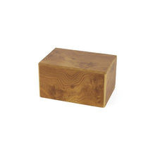 Load image into Gallery viewer, Small/Keepsake Natural Box Funeral Cremation Urn for Ashes, 45 Cubic Inches

