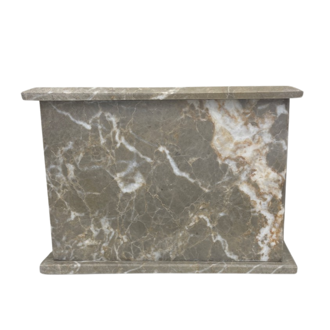 Large/Adult 200 Cubic Inches Petra Stone Funeral Cremation Urn for Ashes