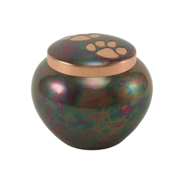 Small/Keepsake Copper Brass Quest Cremation Urn, 40 cubic inches
