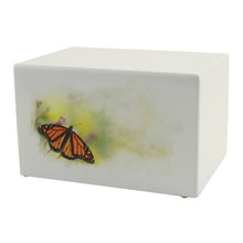 Load image into Gallery viewer, Large/Adult Somerset Butterfly Funeral Cremation Urn for Ashes, 200 Cubic Inches
