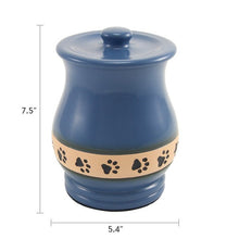 Load image into Gallery viewer, At Peace Memorials Blue Paw Print Extra Small Pet Urn
