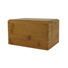 Load image into Gallery viewer, Small/Keepsake Bamboo Box Funeral Cremation Urn for Ashes, 85 Cubic Inches
