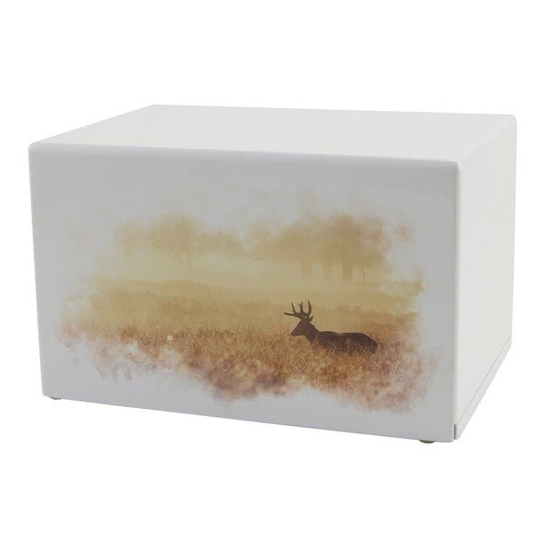 Large/Adult Somerset Deer Box Funeral Cremation Urn for Ashes, 200 Cubic Inches