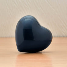 Load image into Gallery viewer, Small/Keepsake Black Brass Arielle Heart Cremation Urn, 20 cubic inches
