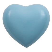 Load image into Gallery viewer, New Brass Pearl Blue Arielle Heart Funeral Cremation Urn w/stand,20 Cubic inches
