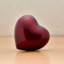 Load image into Gallery viewer, Small/Keepsake Red Brass Arielle Heart Cremation Urn, 20 cubic inches
