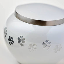 Load image into Gallery viewer, Small/Keepsake Pearl Brass Quest Funeral Cremation Urn, 25 cubic inches
