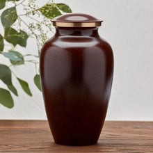 Load image into Gallery viewer, New,Solid Brass MAUS Earth Large Cremation Urn, 195 Cubic Inches
