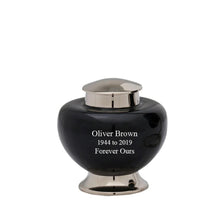 Load image into Gallery viewer, Small/Keepsake 4 Cubic Inches Baroque Shadow Brass Funeral Cremation Urn
