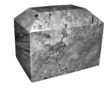 Load image into Gallery viewer, Large/Adult 190 Cubic Inch Summit Cashmere Gray Marble Cremation Urn for Ashes
