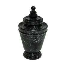 Load image into Gallery viewer, Small/Keepsake 15 Cubic Inches Trophy Ebony Marble Funeral Cremation Urn
